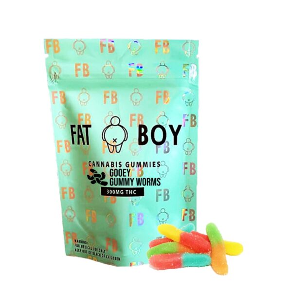 Fat Boy Edibles – Gooey Gummy Worms (300MG)